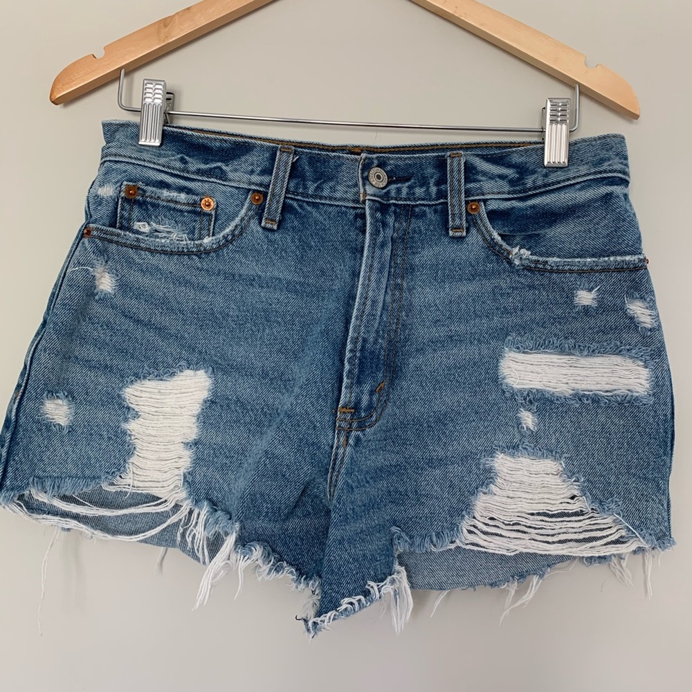Abercrombie High Rise Denim Shorts